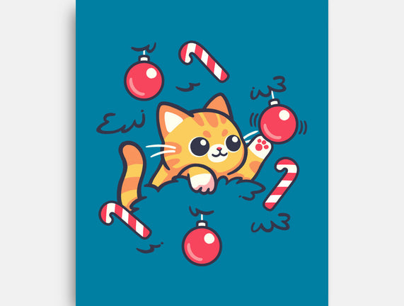 Cat In The Christmas Tree