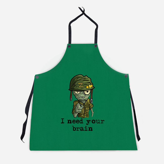 Soldier Zombie-Unisex-Kitchen-Apron-nickzzarto