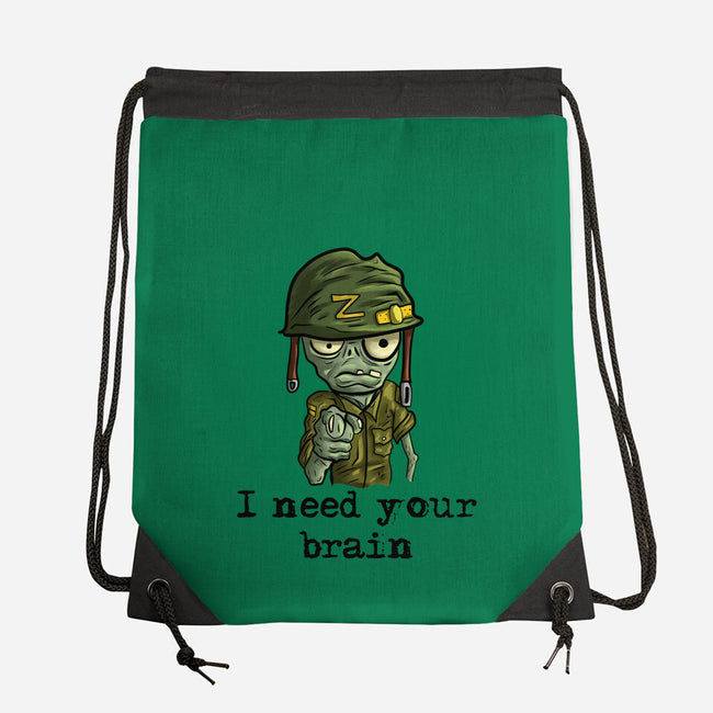 Soldier Zombie-None-Drawstring-Bag-nickzzarto