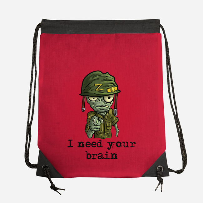 Soldier Zombie-None-Drawstring-Bag-nickzzarto