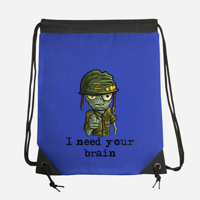 Soldier Zombie-None-Drawstring-Bag-nickzzarto