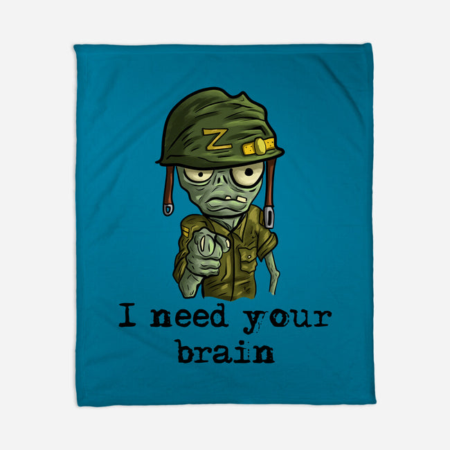 Soldier Zombie-None-Fleece-Blanket-nickzzarto