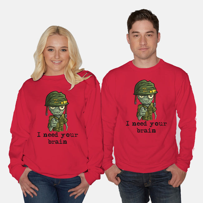 Soldier Zombie-Unisex-Crew Neck-Sweatshirt-nickzzarto