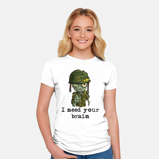 Soldier Zombie-Womens-Fitted-Tee-nickzzarto