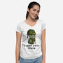 Soldier Zombie-Womens-V-Neck-Tee-nickzzarto