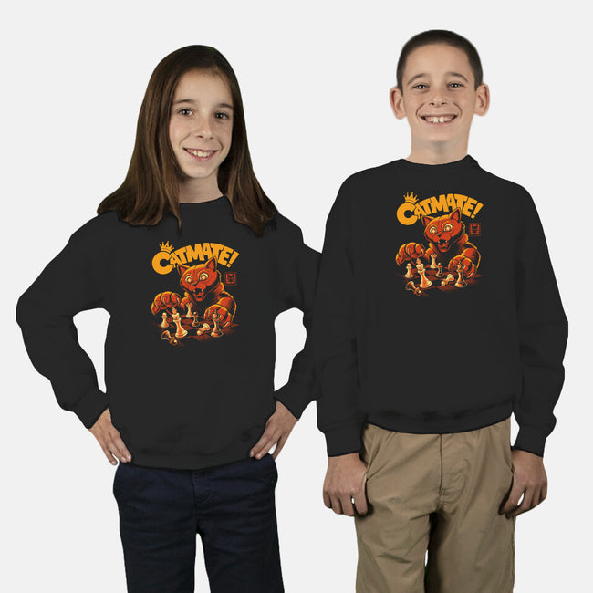 Checkmate Chess For Cats-Youth-Crew Neck-Sweatshirt-worlddominationforcats
