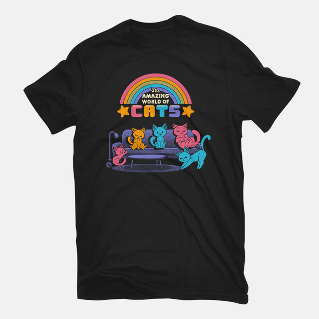 The Amazing World Of Cats-Mens-Premium-Tee-worlddominationforcats