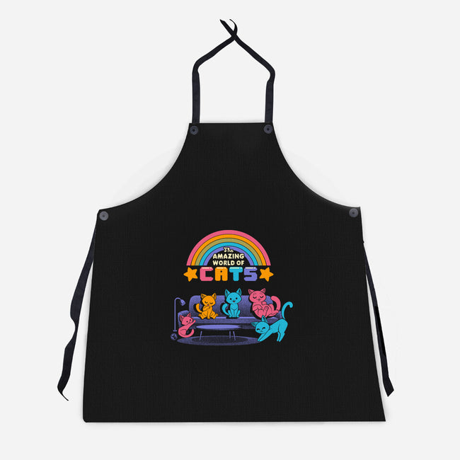 The Amazing World Of Cats-Unisex-Kitchen-Apron-worlddominationforcats