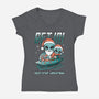 Next Stop Christmas-Womens-V-Neck-Tee-palmstreet