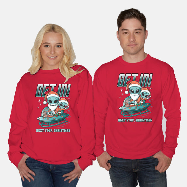 Next Stop Christmas-Unisex-Crew Neck-Sweatshirt-palmstreet