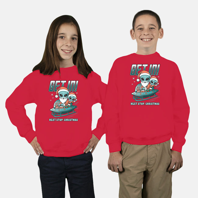 Next Stop Christmas-Youth-Crew Neck-Sweatshirt-palmstreet