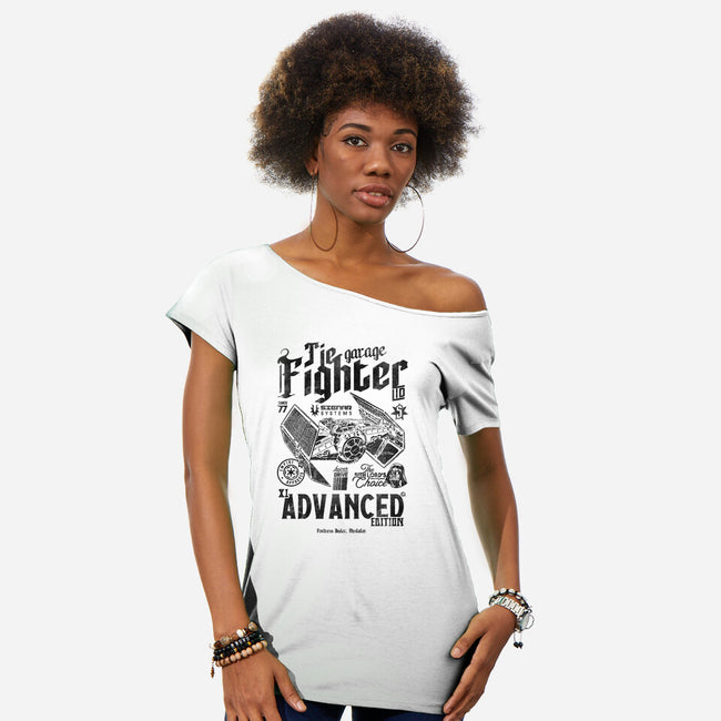 Tie Garage-Womens-Off Shoulder-Tee-Arinesart