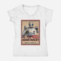 Assistance-Womens-V-Neck-Tee-JCMaziu