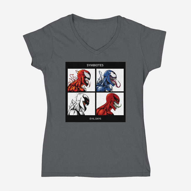 Evil Days-Womens-V-Neck-Tee-joerawks