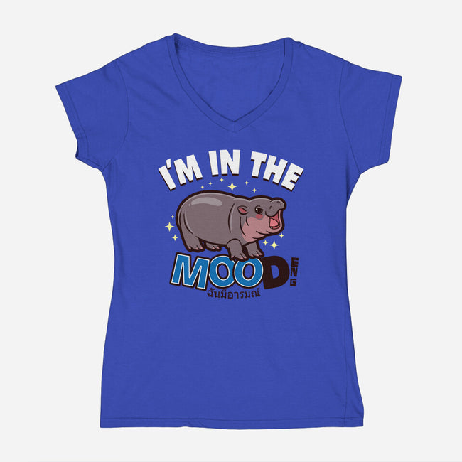 I'm In The MOOd-Womens-V-Neck-Tee-Boggs Nicolas