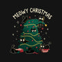 Meowy Christmas Funny Cats-Womens-Basic-Tee-tobefonseca