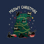 Meowy Christmas Funny Cats-Womens-Basic-Tee-tobefonseca
