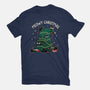 Meowy Christmas Funny Cats-Womens-Basic-Tee-tobefonseca