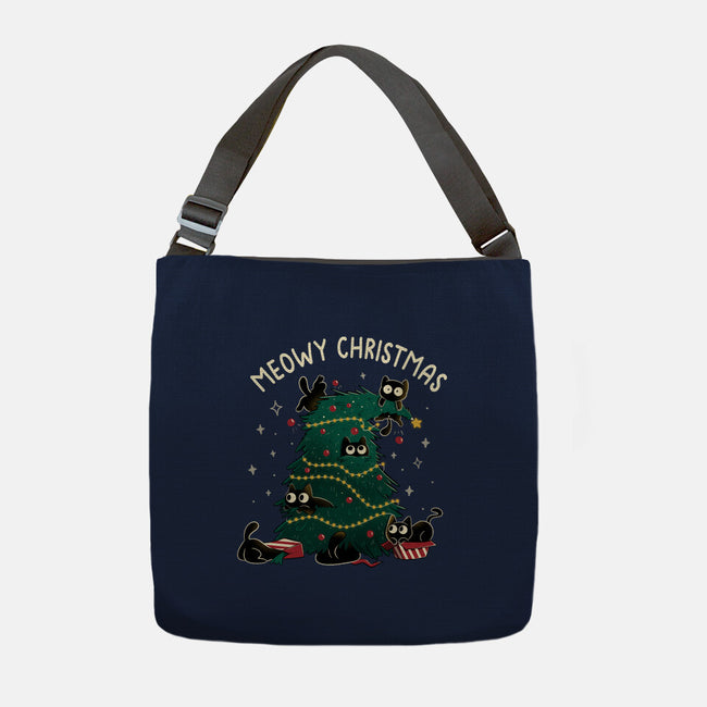 Meowy Christmas Funny Cats-None-Adjustable Tote-Bag-tobefonseca