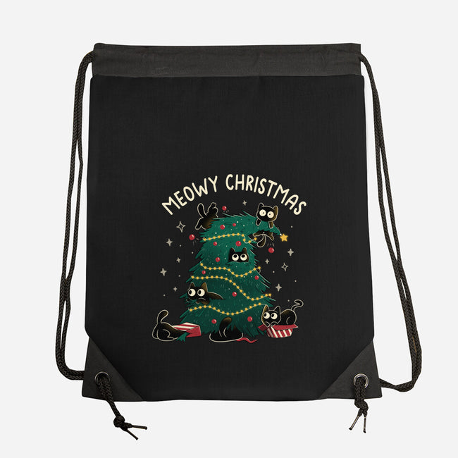 Meowy Christmas Funny Cats-None-Drawstring-Bag-tobefonseca