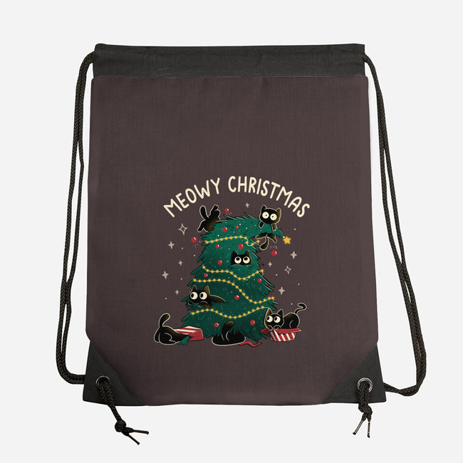 Meowy Christmas Funny Cats-None-Drawstring-Bag-tobefonseca