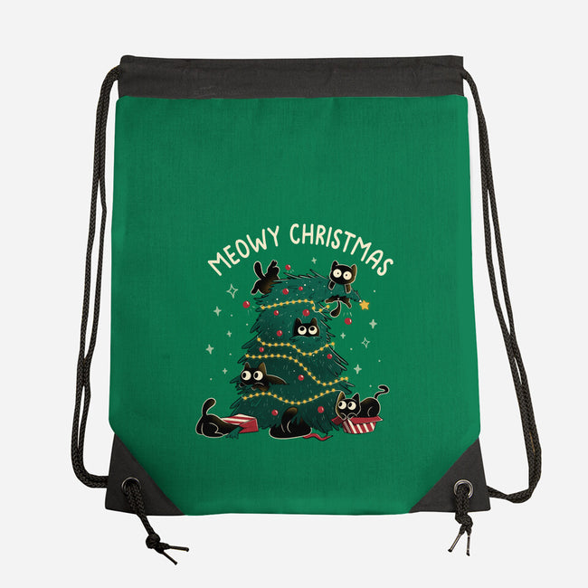 Meowy Christmas Funny Cats-None-Drawstring-Bag-tobefonseca