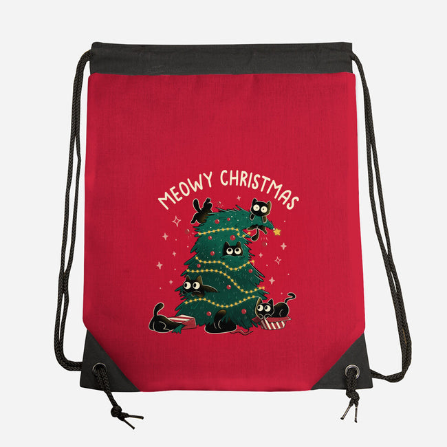 Meowy Christmas Funny Cats-None-Drawstring-Bag-tobefonseca