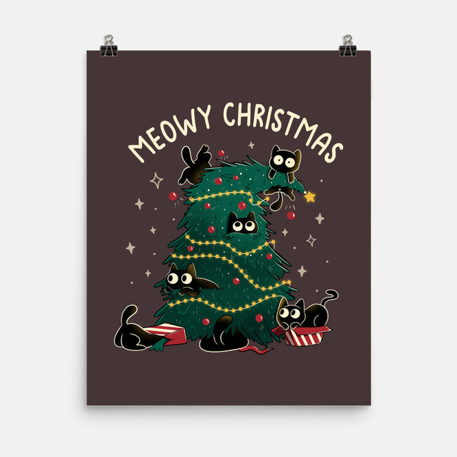 Meowy Christmas Funny Cats-None-Matte-Poster-tobefonseca