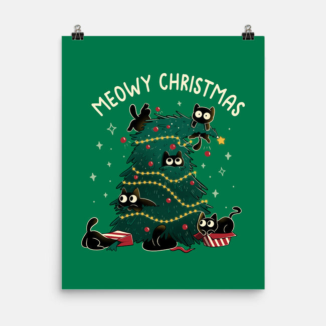 Meowy Christmas Funny Cats-None-Matte-Poster-tobefonseca