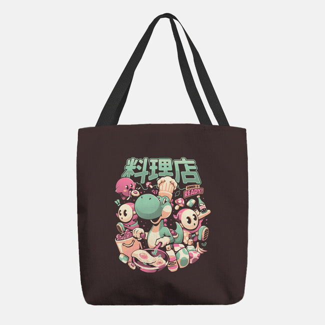 Dino Diner-None-Basic Tote-Bag-eduely