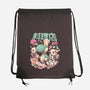 Dino Diner-None-Drawstring-Bag-eduely