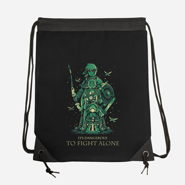 Don't Fight Alone-None-Drawstring-Bag-yumie