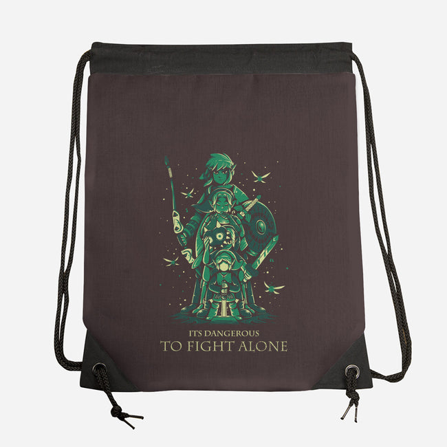 Don't Fight Alone-None-Drawstring-Bag-yumie