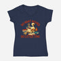 Many Books So Little Time-Womens-V-Neck-Tee-worlddominationforcats