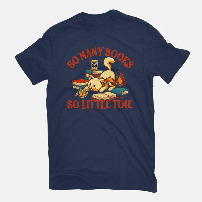 Many Books So Little Time-Womens-Basic-Tee-worlddominationforcats