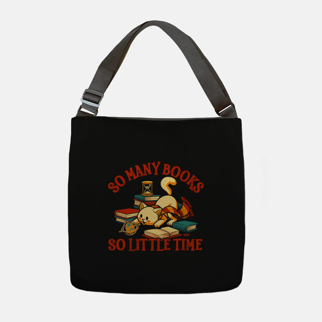 Many Books So Little Time-None-Adjustable Tote-Bag-worlddominationforcats