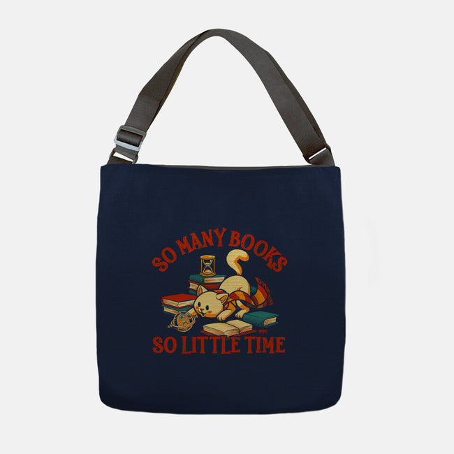 Many Books So Little Time-None-Adjustable Tote-Bag-worlddominationforcats