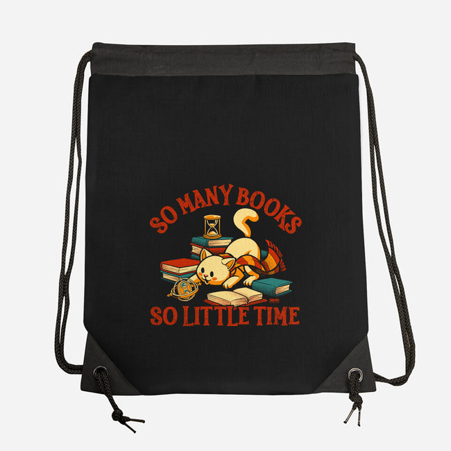 Many Books So Little Time-None-Drawstring-Bag-worlddominationforcats