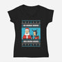 Christmas Sucks-Womens-V-Neck-Tee-pigboom