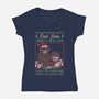 Ugly Sweater Christmas Pact-Womens-V-Neck-Tee-Studio Mootant