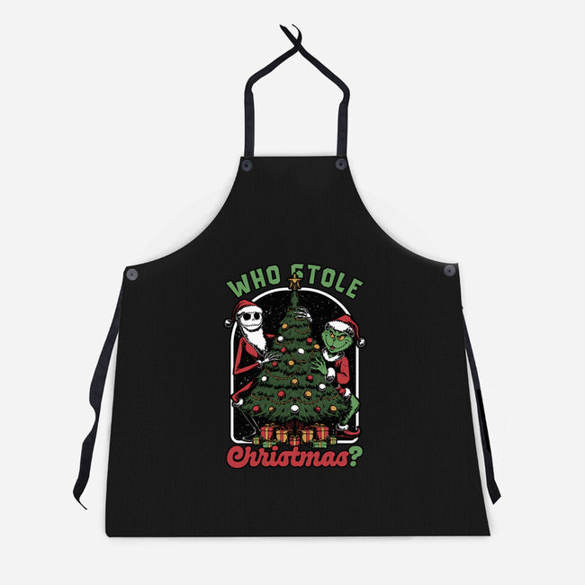 Stealing Christmas Movies-Unisex-Kitchen-Apron-Studio Mootant