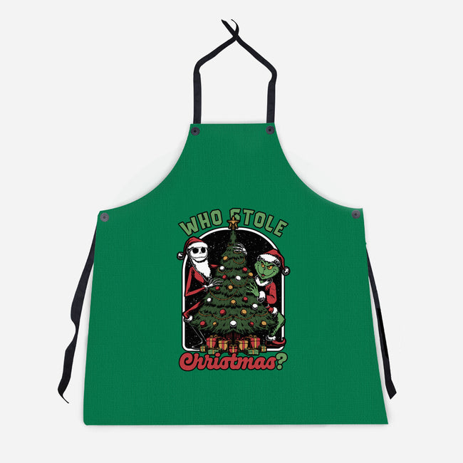 Stealing Christmas Movies-Unisex-Kitchen-Apron-Studio Mootant