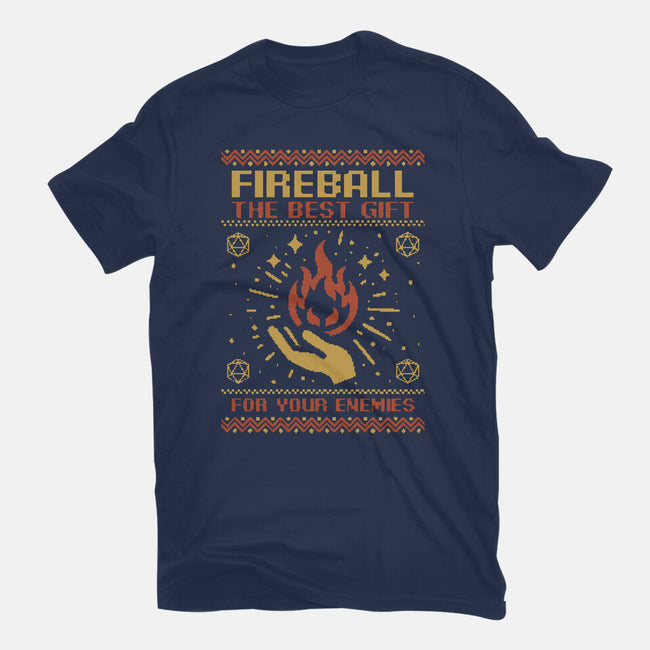 Ugly Sweater Fireball-Womens-Fitted-Tee-Studio Mootant