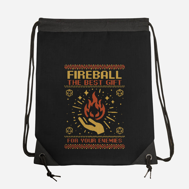 Ugly Sweater Fireball-None-Drawstring-Bag-Studio Mootant