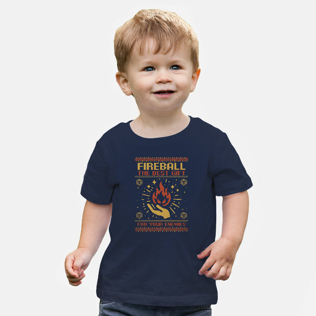 Ugly Sweater Fireball-Baby-Basic-Tee-Studio Mootant