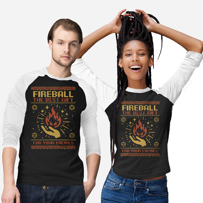 Ugly Sweater Fireball-Unisex-Baseball-Tee-Studio Mootant