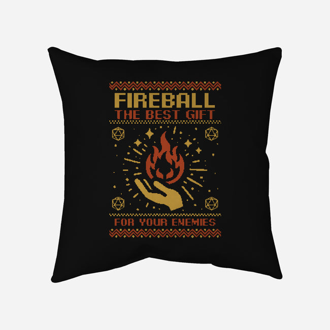 Ugly Sweater Fireball-None-Removable Cover w Insert-Throw Pillow-Studio Mootant