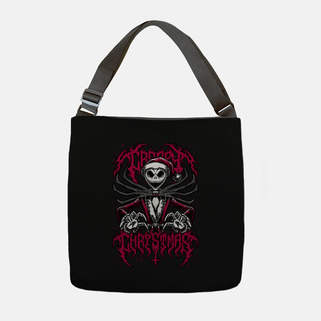 Creepy Christmas Skeleton-None-Adjustable Tote-Bag-Studio Mootant