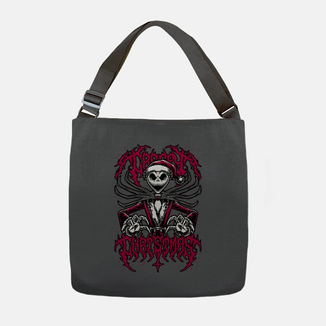 Creepy Christmas Skeleton-None-Adjustable Tote-Bag-Studio Mootant