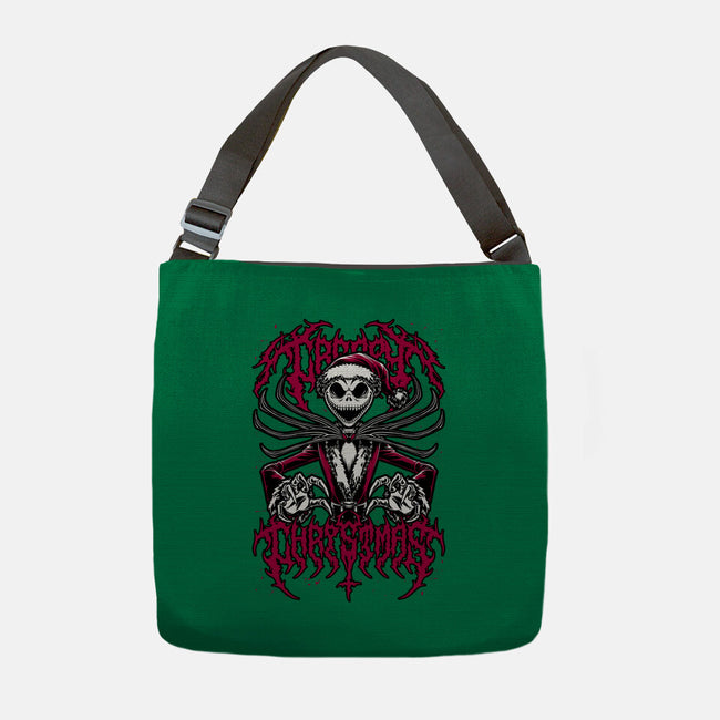 Creepy Christmas Skeleton-None-Adjustable Tote-Bag-Studio Mootant